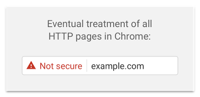 Google’s example of how Chrome will eventually flag all HTTP content as ‘not secure’ 