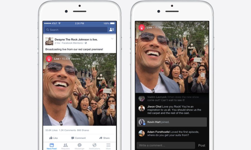 Facebook Live video in News Feed