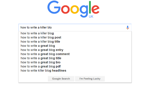 Google autosuggest feature