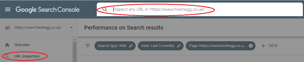 Google Search Console Inspection Tool