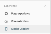 Google Search Console - Mobile Usability