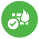 Green firewall icon