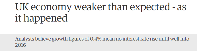 Shorter Guardian headline - economy