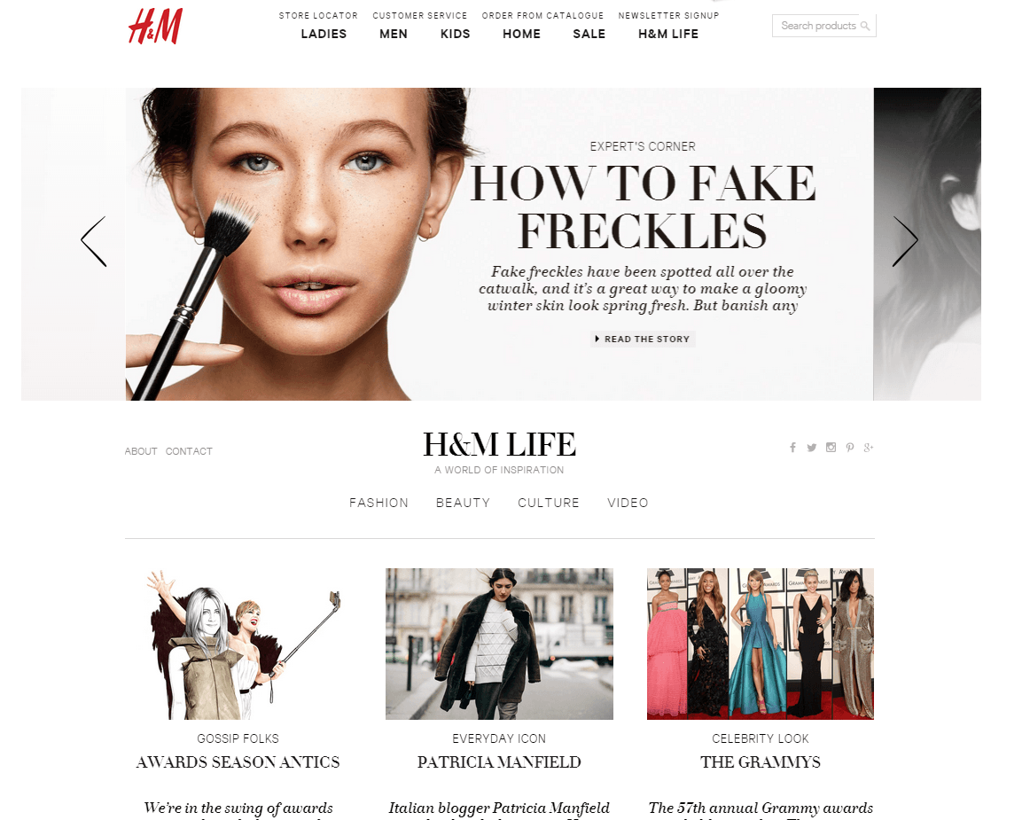 H&M’s H&M Life content hub