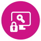 Pink access control measures icon