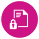 Pink information security policy icon