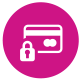 Pink protect cardholder data icon