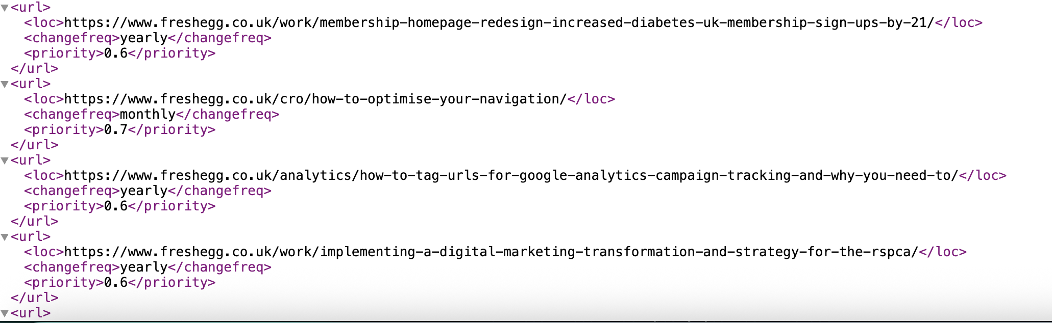 Fresh Egg XML Sitemap Excerpt