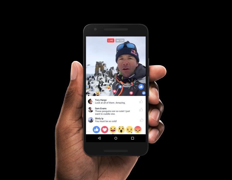 Users commenting on a Facebook Live video