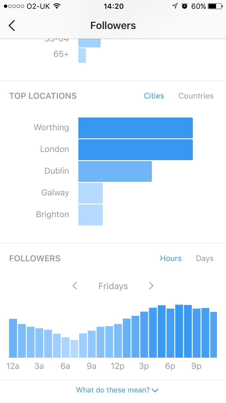 Instagram follower insights